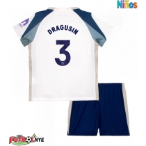 Camiseta Tottenham Hotspur Radu Dragusin #3 Primera Equipación para niños 2025-26 manga corta (+ pantalones cortos)